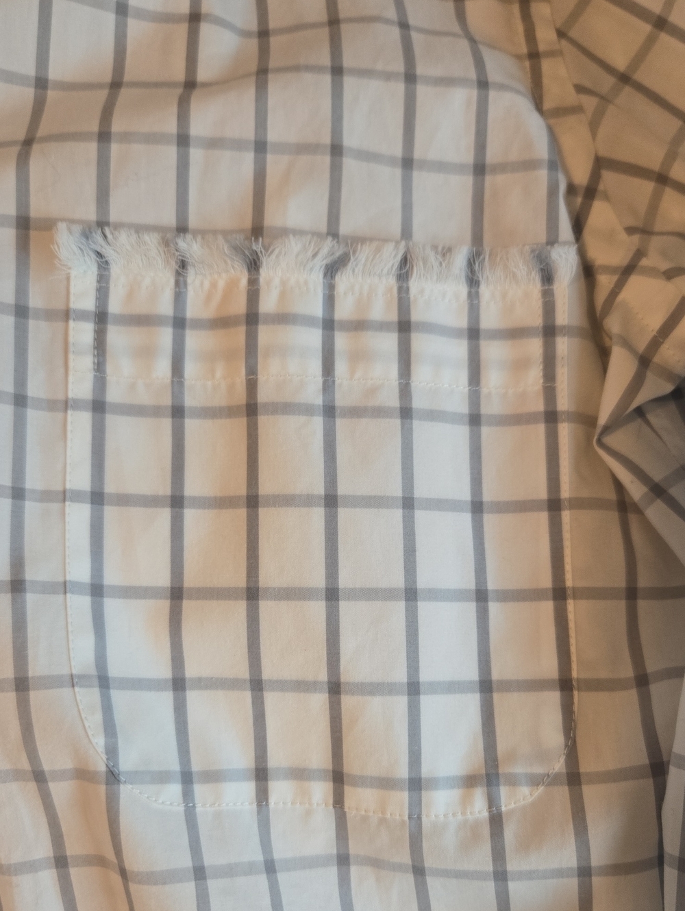 Thom Browne White Shirt with Gray Windowpane Check - Picture 5 of 10